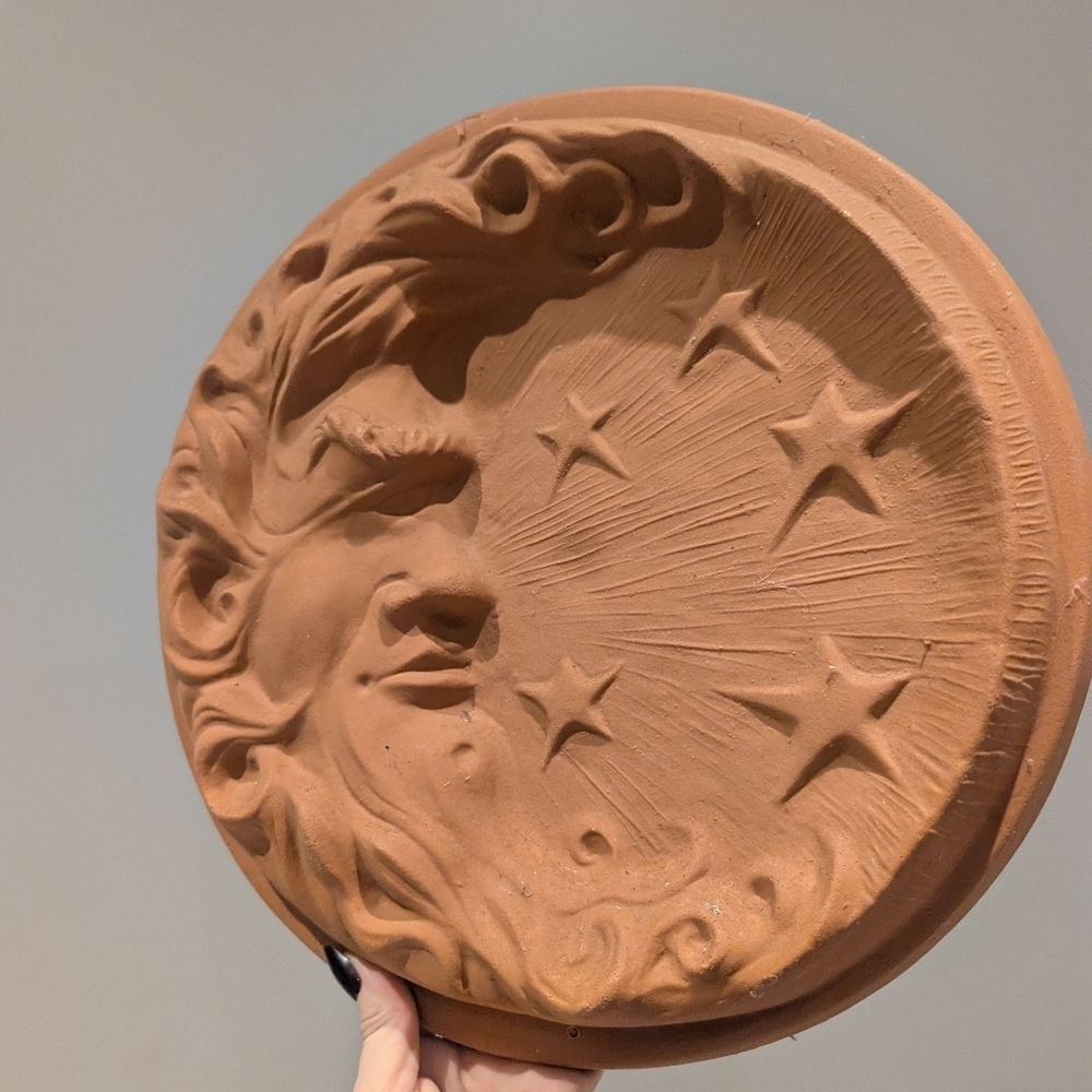 Man In The Moon Sun and Stars Wall Plaque -resin - Picture 3 of 6